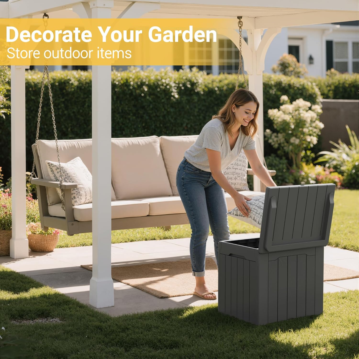 Ящик для хранения на открытом  – обзор и цена Gardening Tools Box